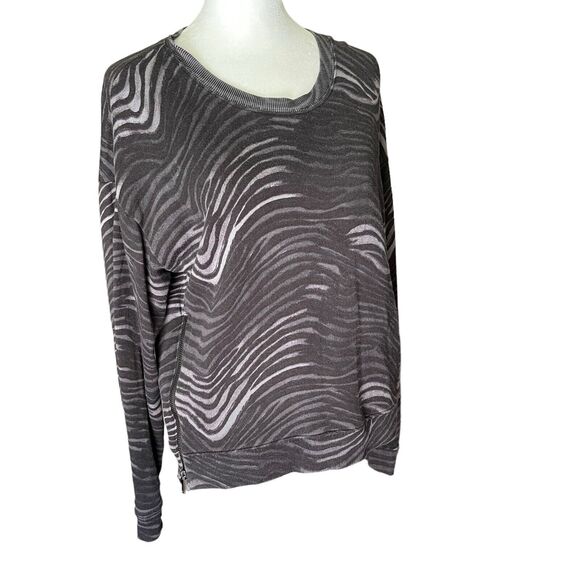 Rails Small Marlo Pullover Sweater Charcoal Watercolor Stripes Black Gray - Picture 6 of 11